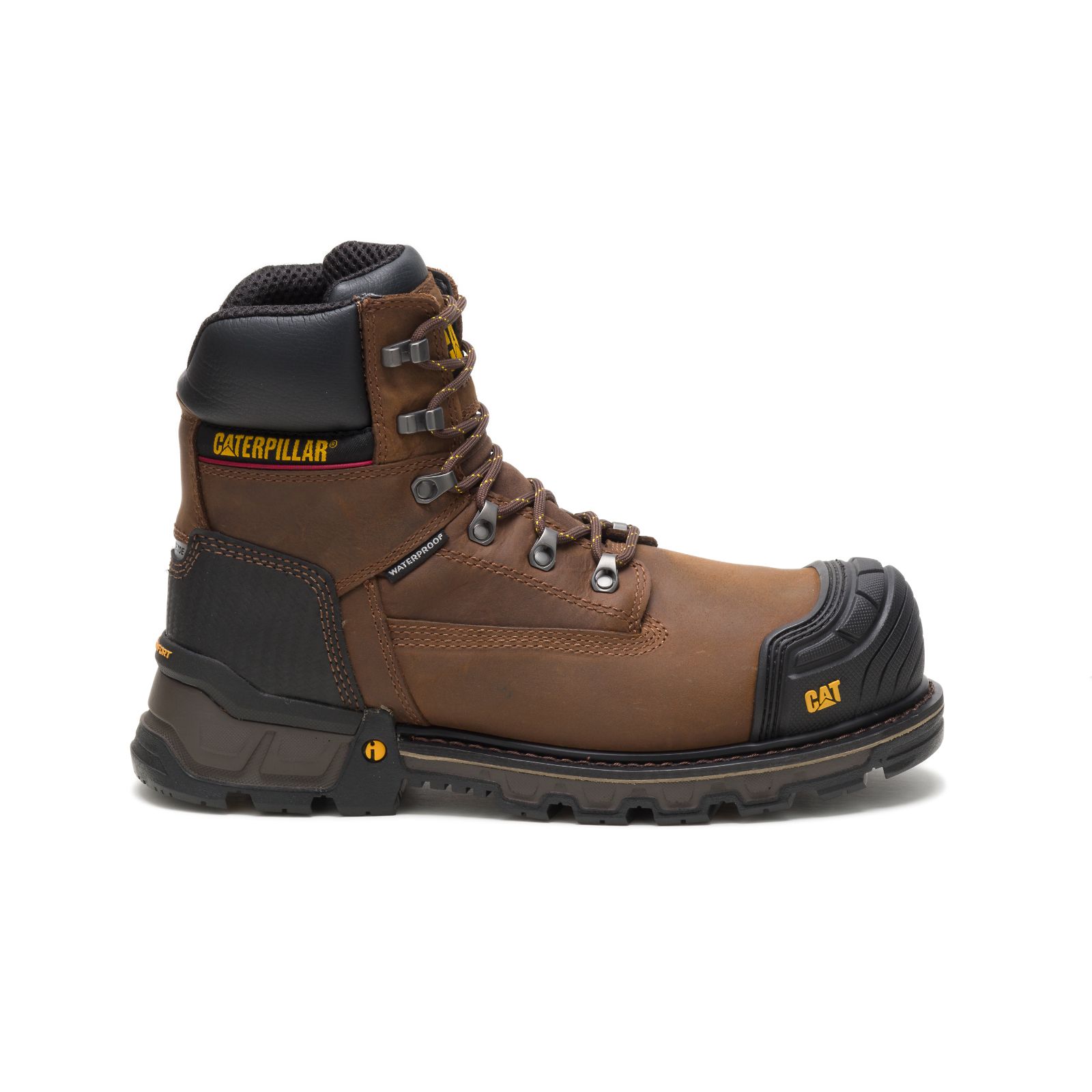 Caterpillar Excavator Xl 6" Waterproof Composite Toe Philippines - Mens Work Boots - Dark Brown 09853DVGL